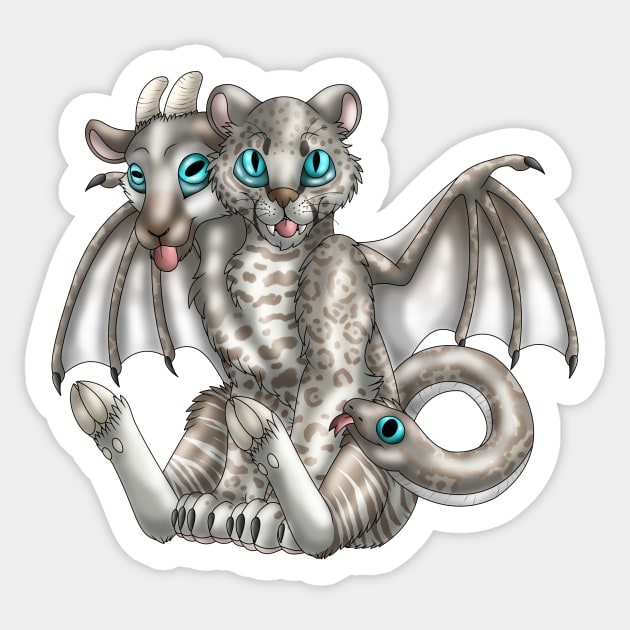 Chimera Cubs: Ghost Jaguar Sticker by spyroid101